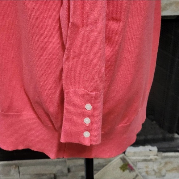 Lane Bryant pink 3/4 sleeve button down lightweight cardigan sweater 18 20 2X - Picture 4 of 6
